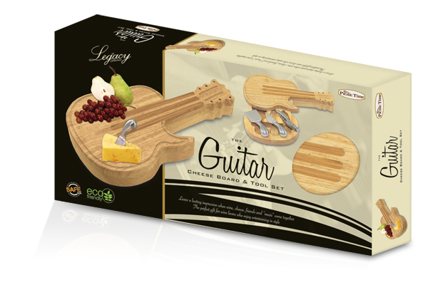 Picnic Time - Guitar Cheese Board packaging design